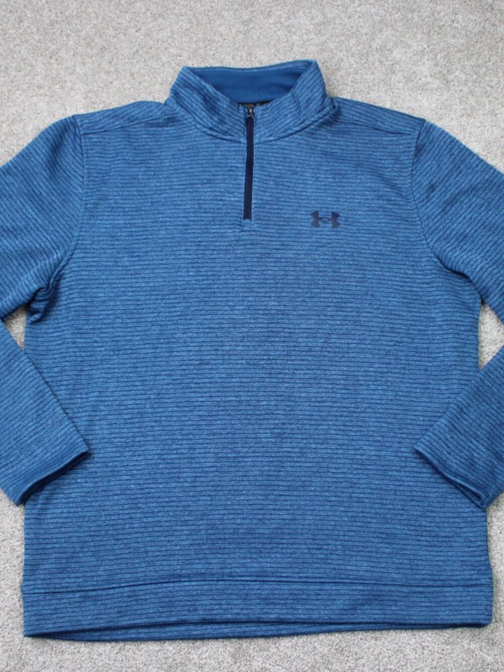 Under Armour Golf Sweatshirt Mens Large Blue UA Storm SweaterFleece ¼ Zip L/S